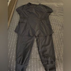 Cherokee Infinity Grey scrub set - L top and M bottoms